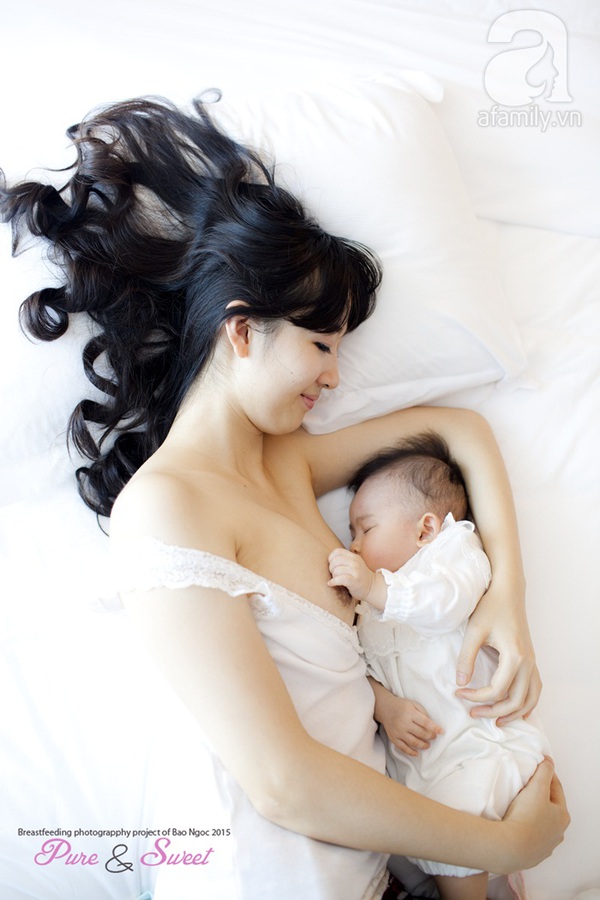 Bộ ảnh đẹp đến ngỡ ngàng của mẹ Việt khi cho con bú 9